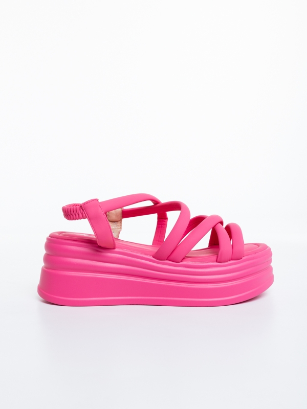 Sandale dama fucsia din piele ecologica Vitena, 5 - Kalapod.net