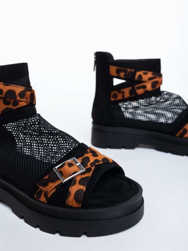 Sandale dama leopard din material textil Tenea, 6 - Kalapod.net