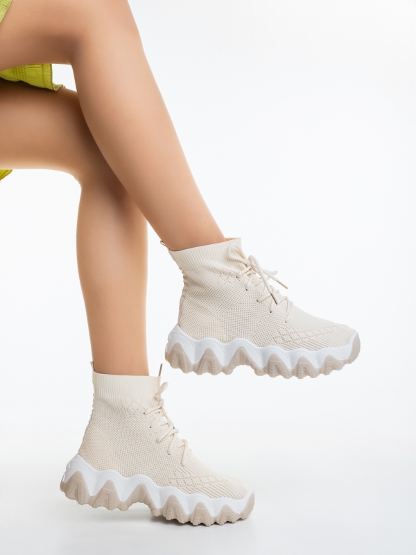 Pantofi sport dama Sorra bej, 4 - Kalapod.net
