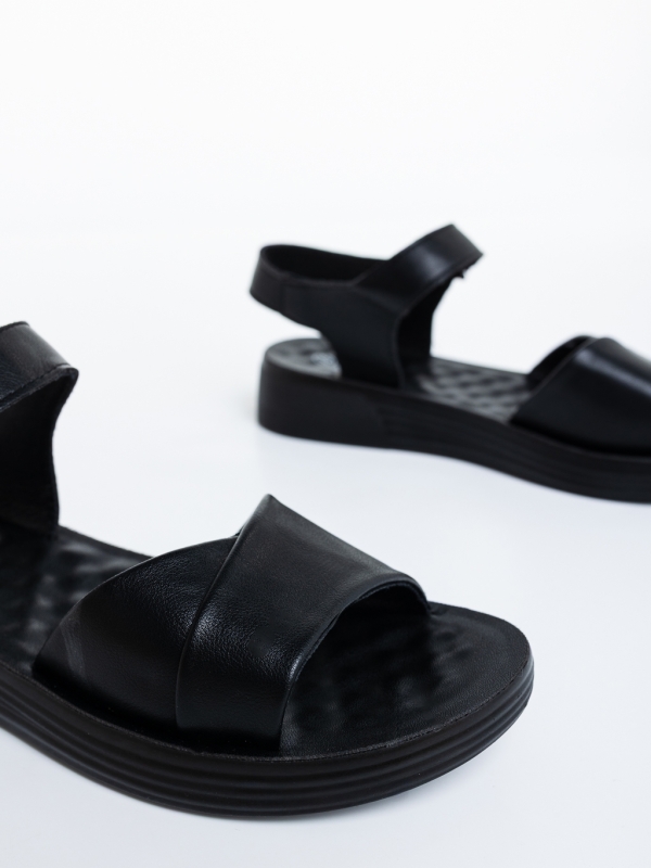 Sandale dama negre din piele ecologica Inona, 6 - Kalapod.net