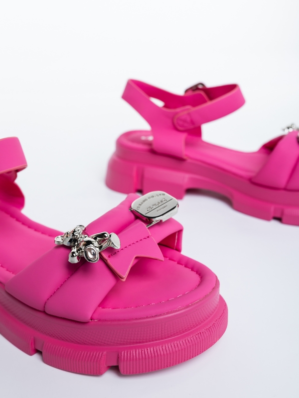 Sandale dama fucsia din piele ecologica Hanada, 6 - Kalapod.net