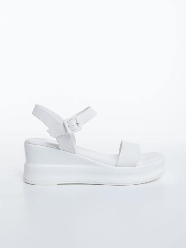 Sandale dama cu platforma albe din piele ecologica Kandria, 5 - Kalapod.net