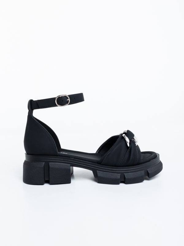 Sandale dama cu platforma negre din piele ecologica Dascia, 5 - Kalapod.net