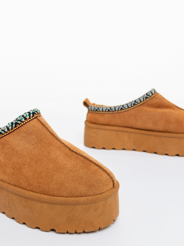 Papuci dama  galbeni din material textil Karama, 6 - Kalapod.net