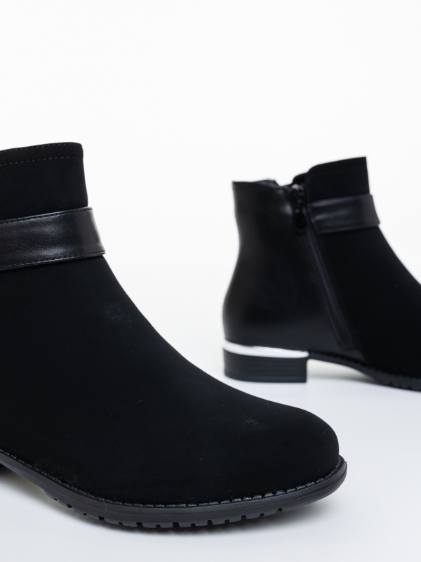 Ghete dama negre din material textil  Meisha, 6 - Kalapod.net