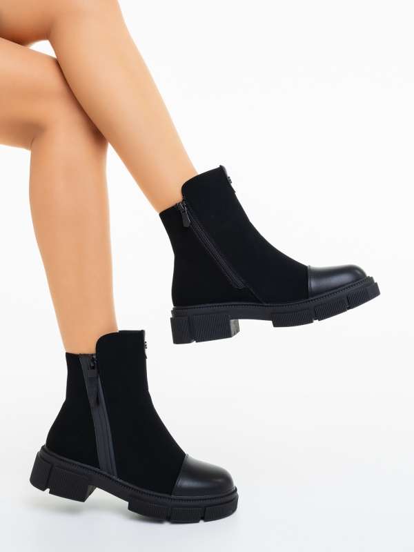 Ghete dama negre din piele ecologica Lilaria, 4 - Kalapod.net