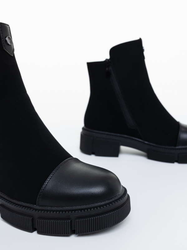 Ghete dama negre din piele ecologica Lilaria, 6 - Kalapod.net