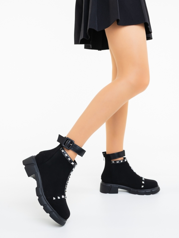 Ghete dama negre din material textil  Lasada - Kalapod.net