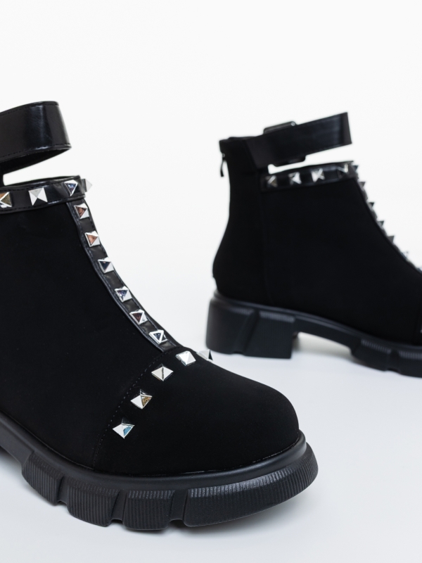 Ghete dama negre din material textil  Lasada, 6 - Kalapod.net