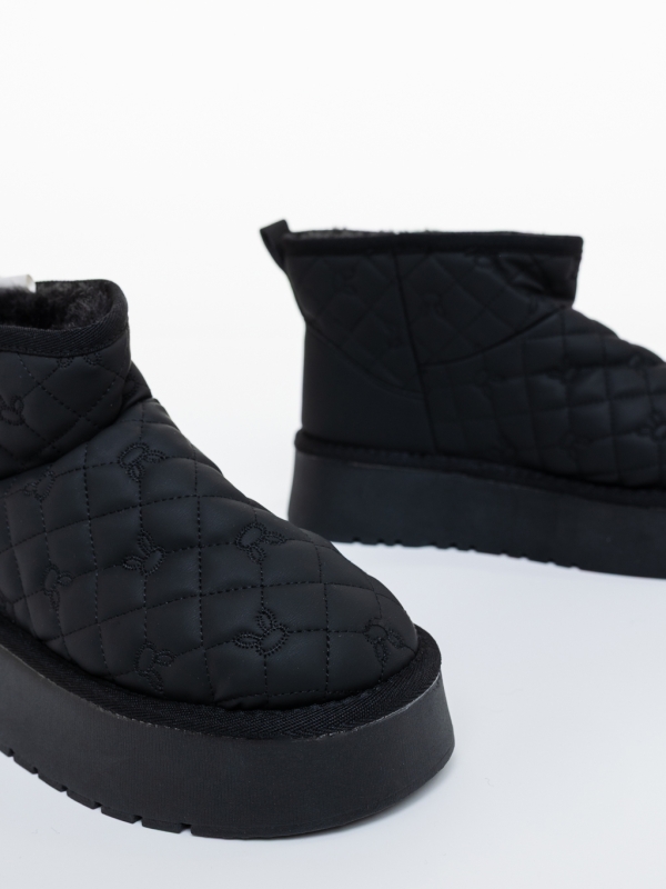 Ghete dama negre din material sintetic Carama, 6 - Kalapod.net