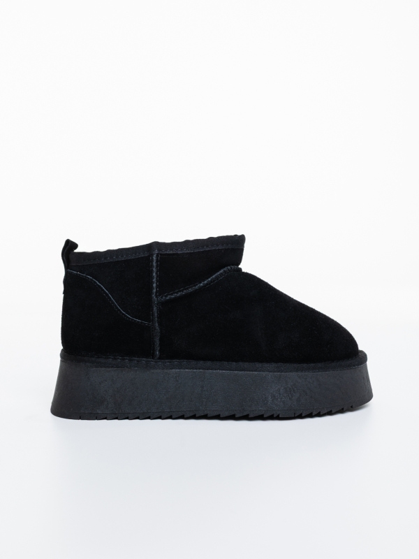 Ghete dama negre din piele naturala Aarav, 5 - Kalapod.net