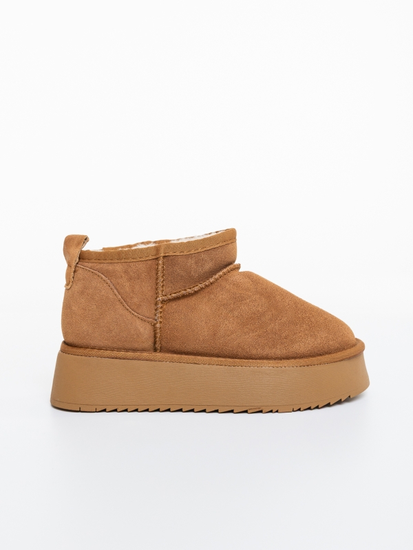 Ghete dama camel din piele naturala Aarav, 5 - Kalapod.net