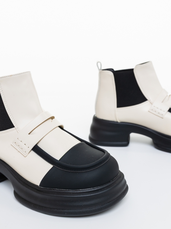 Ghete dama bej din piele ecologica Advait, 6 - Kalapod.net