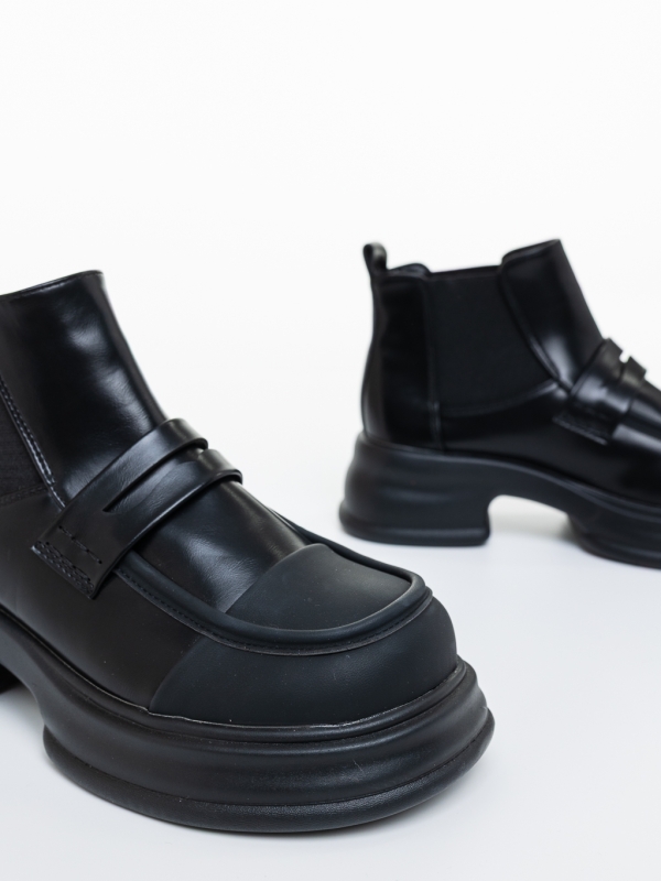 Ghete dama negre din piele ecologica Advait, 6 - Kalapod.net