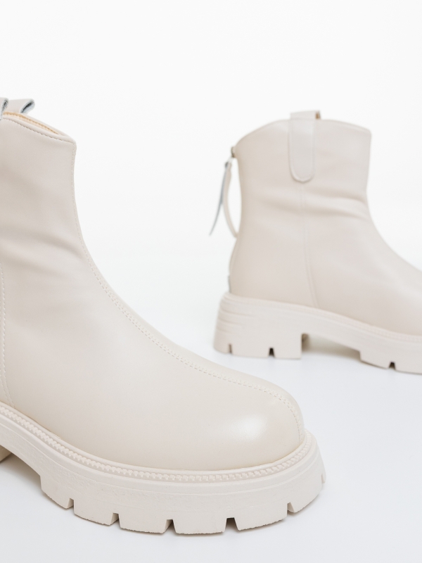 Ghete dama bej din piele ecologica  Aarush, 6 - Kalapod.net