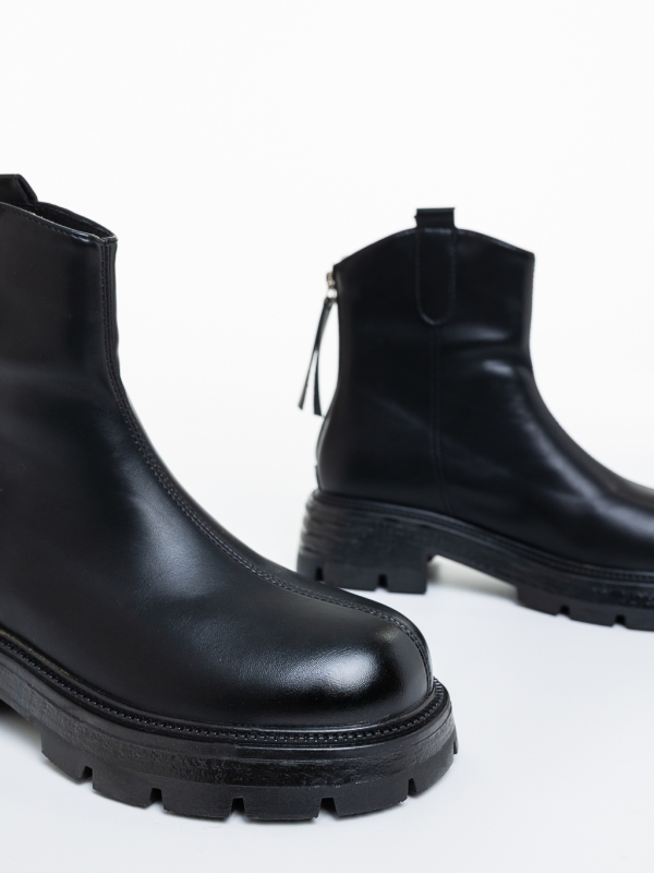 Ghete dama negre din piele ecologica Aarush, 6 - Kalapod.net