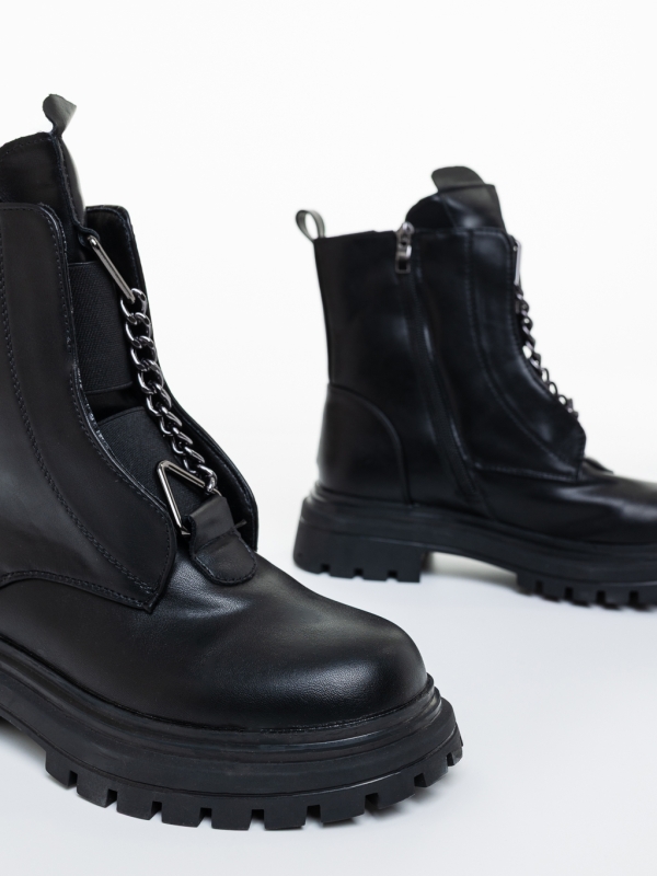 Ghete dama negre din piele ecologica Avni, 6 - Kalapod.net