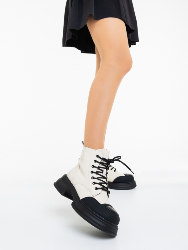 Ghete dama albe din piele ecologica Bhavin, 3 - Kalapod.net