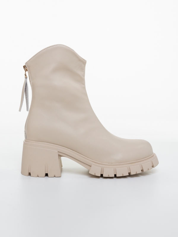 Ghete dama bej din piele ecologica Arohi, 5 - Kalapod.net