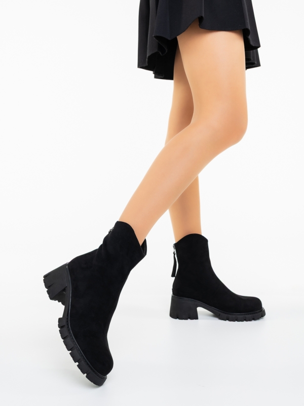 Ghete dama negre din material textil  Arohi, 2 - Kalapod.net