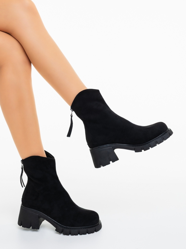 Ghete dama negre din material textil  Arohi, 4 - Kalapod.net