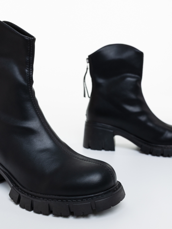 Ghete dama negre din piele ecologica Arohi, 6 - Kalapod.net