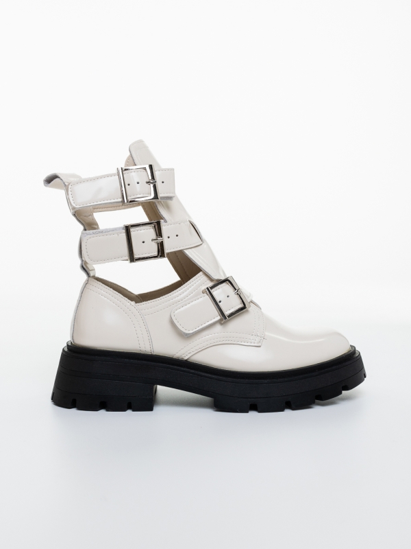 Ghete dama albe din piele ecologica Bhavya, 5 - Kalapod.net