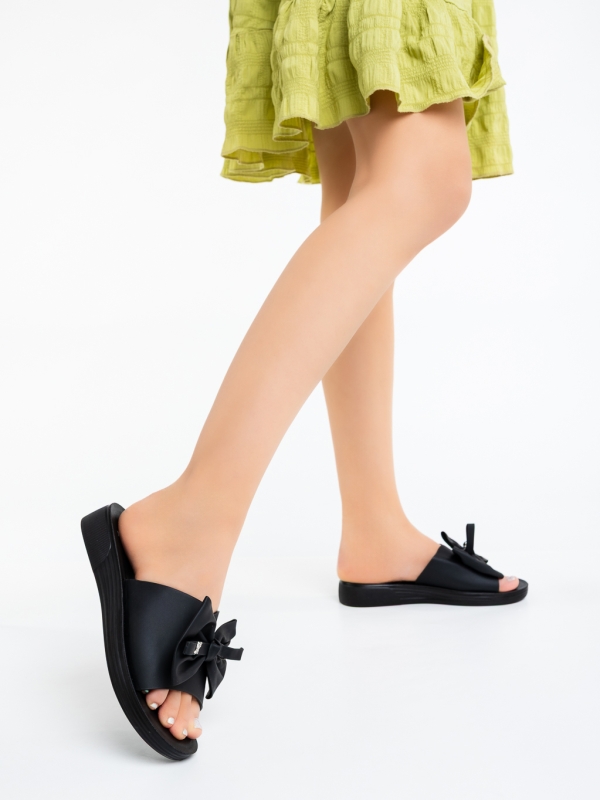 Papuci dama negri din piele ecologica Ralinda, 2 - Kalapod.net