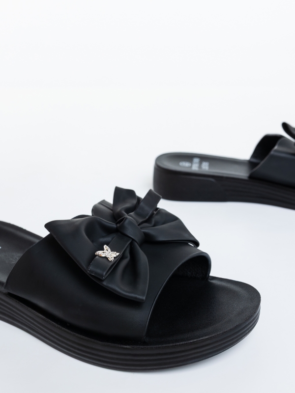 Papuci dama negri din piele ecologica Ralinda, 6 - Kalapod.net