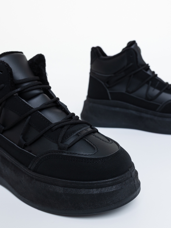 Ghete dama negre din piele ecologica Loretta, 6 - Kalapod.net