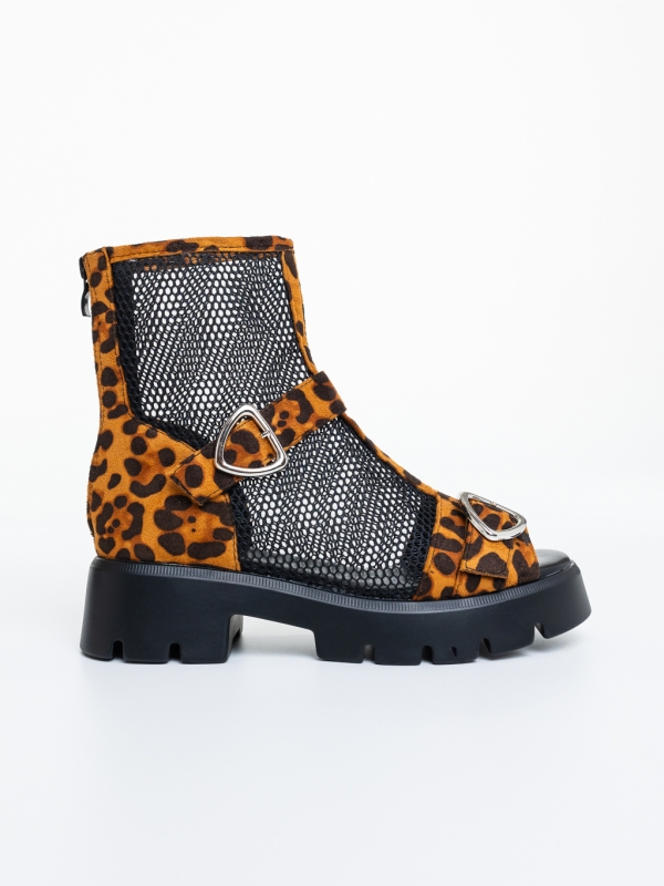 Ghete dama leopard din material textil Giulianna, 5 - Kalapod.net