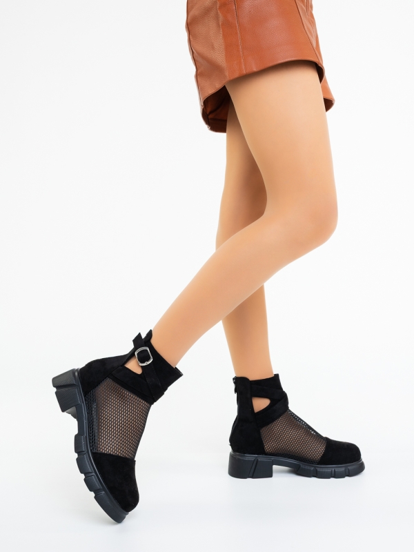 Ghete dama negre din material textil Ishira - Kalapod.net