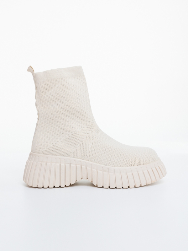 Ghete dama bej din material textil Janaki, 5 - Kalapod.net