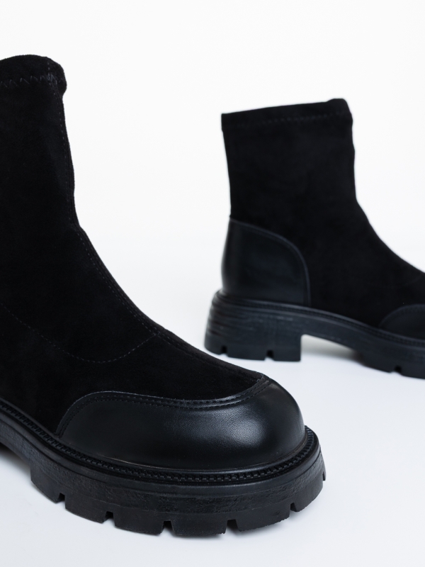 Ghete dama negre  din piele ecologica Aanya, 6 - Kalapod.net