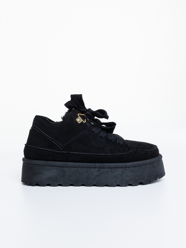 Ghete dama negre din material textil Kiara, 5 - Kalapod.net