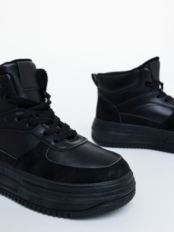 Ghete dama negre din piele ecologica Fiora, 6 - Kalapod.net