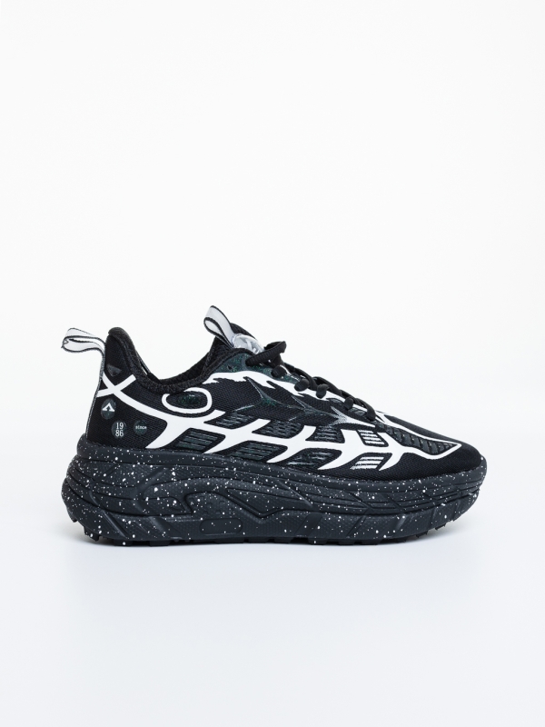 Pantofi sport dama negri din material textil Zeluca, 5 - Kalapod.net
