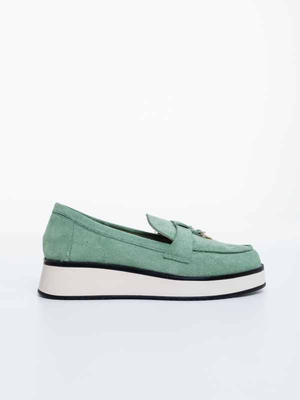 Mocasini dama verzi din material textil Zaenda, 5 - Kalapod.net