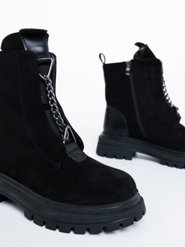 Ghete dama negre din material textil Avni, 6 - Kalapod.net