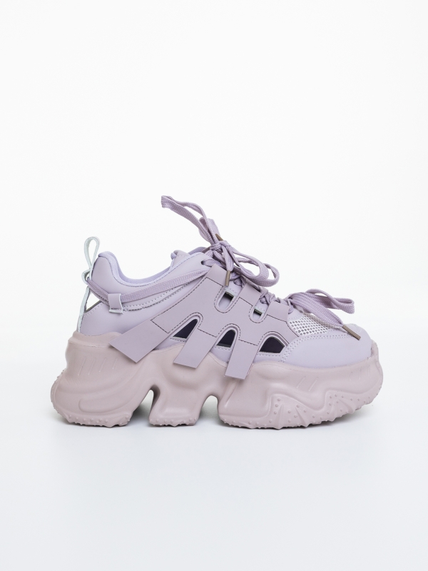 Pantofi sport dama mov din piele ecologica si material textil Diania, 5 - Kalapod.net