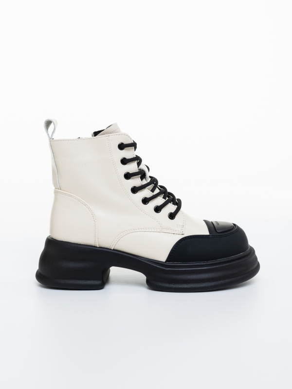 Ghete dama albe din piele ecologica Bhavin, 5 - Kalapod.net