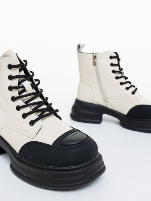 Ghete dama albe din piele ecologica Bhavin, 6 - Kalapod.net