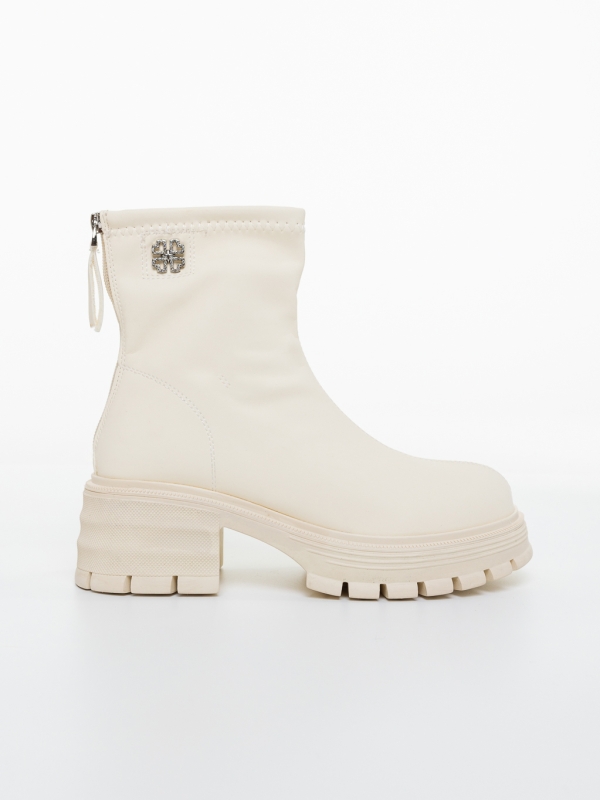 Ghete dama bej din piele ecologica Bhuvi, 5 - Kalapod.net