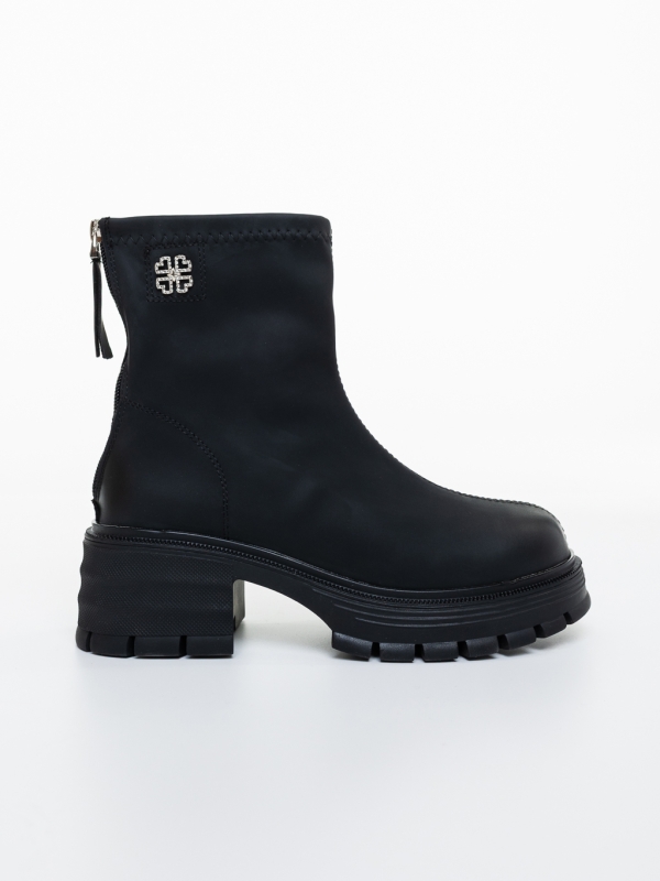 Ghete dama negre din piele ecologica Bhuvi, 5 - Kalapod.net