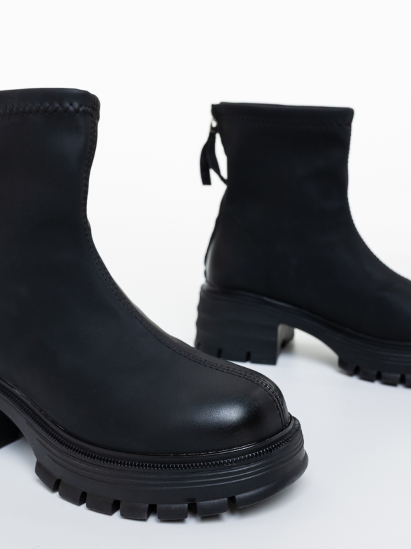 Ghete dama negre din piele ecologica Bhuvi, 6 - Kalapod.net