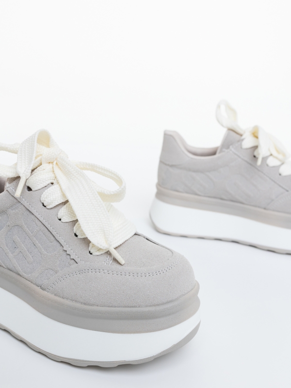 Pantofi sport dama gri din material textil Erana, 6 - Kalapod.net