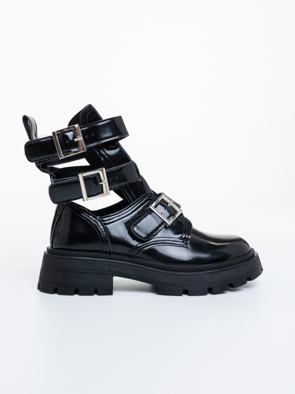 Ghete dama negre din piele ecologica Bhavya, 5 - Kalapod.net