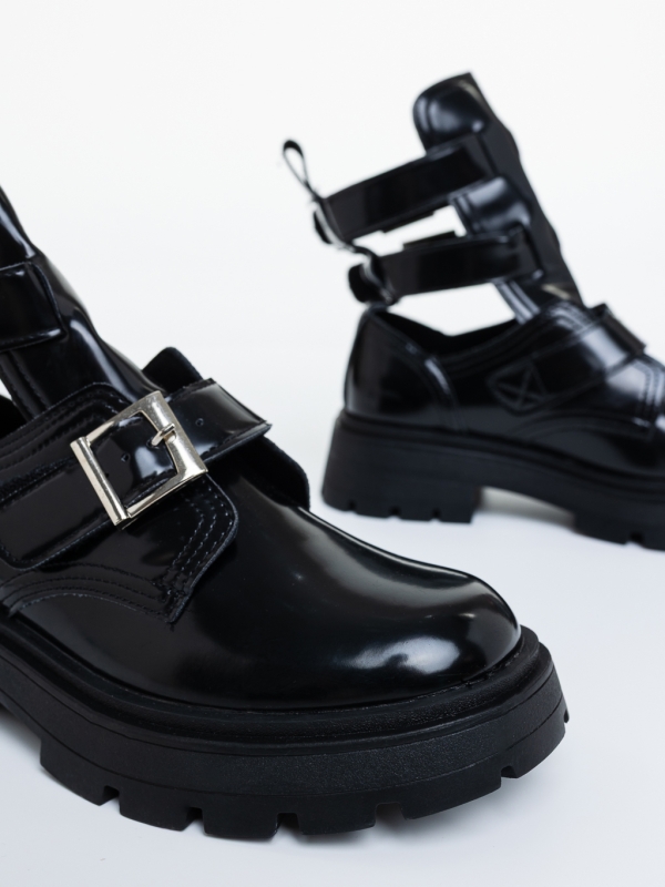 Ghete dama negre din piele ecologica Bhavya, 6 - Kalapod.net