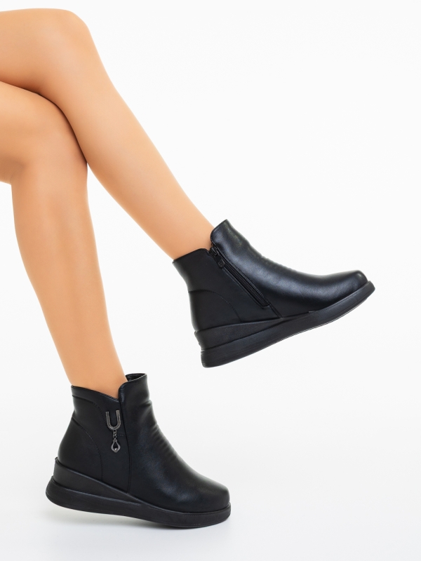 Ghete dama negre din piele ecologica Aamaya, 2 - Kalapod.net