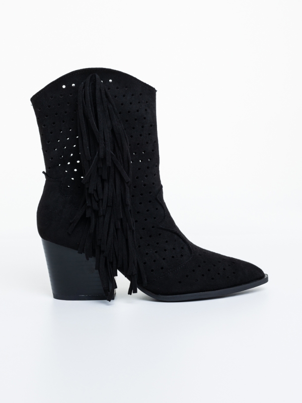 Botine dama negre din material textil Lekha, 5 - Kalapod.net